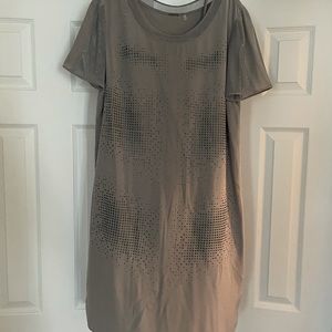 Elie Tahair grey suede studded dress